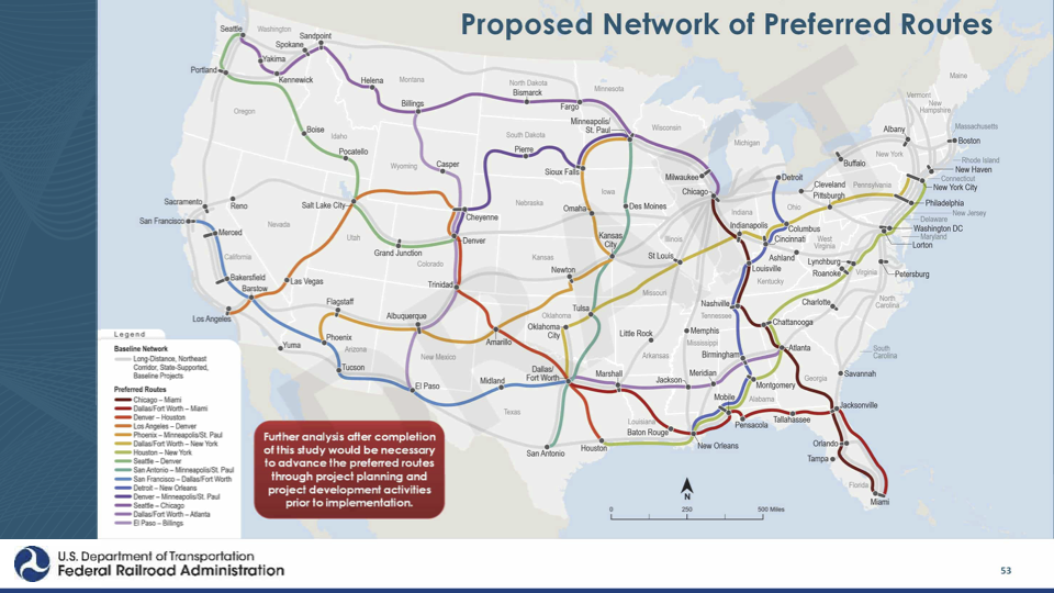 Proposed Network of Preferred Routes (national map)